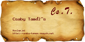 Csaby Tamás névjegykártya