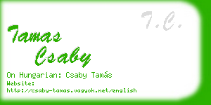 tamas csaby business card